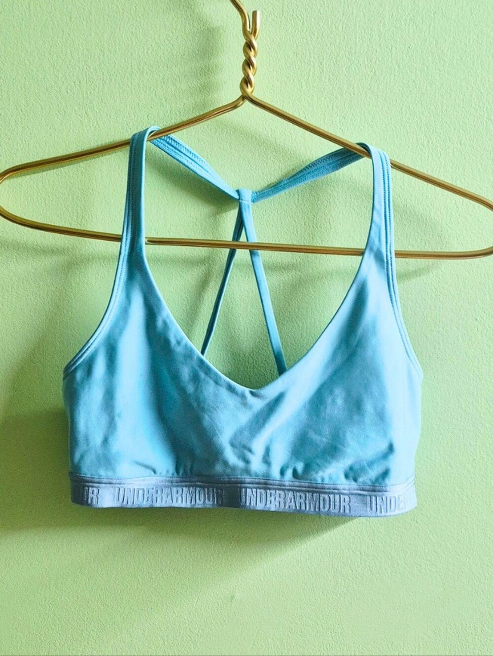 Under Armour Light Blue Strappy Crossback Sports Bra